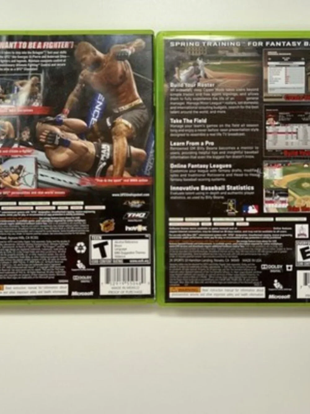 Xbox 360 Game Lot UFC 2009 Undisputed & MLB Front Office Manager CIB TESTED